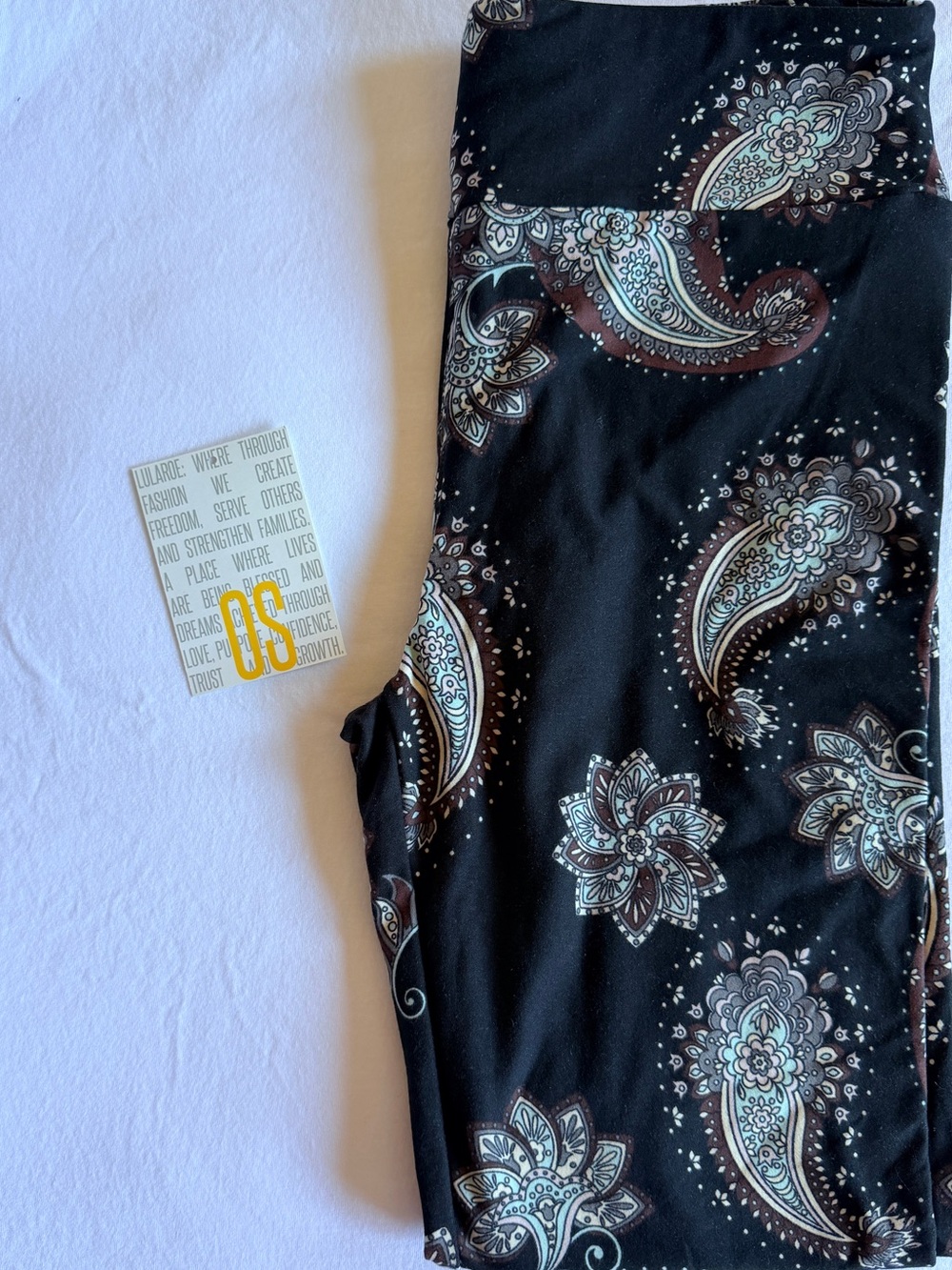 LuLaRoe Black Paisley & Floral Leggings